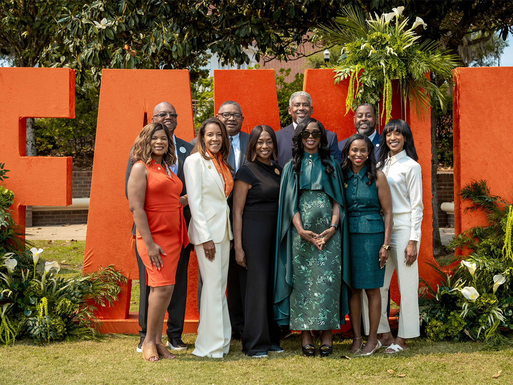 President Marva B. Johnson and members of her cabinet. 
