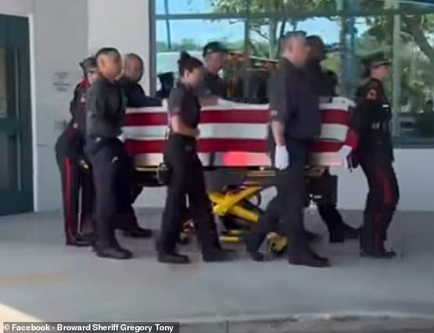 An emotional tribute video showed Lepselter's fellow firefighters and EMTs escorting his body out of the hospital and into the ambulance after he died