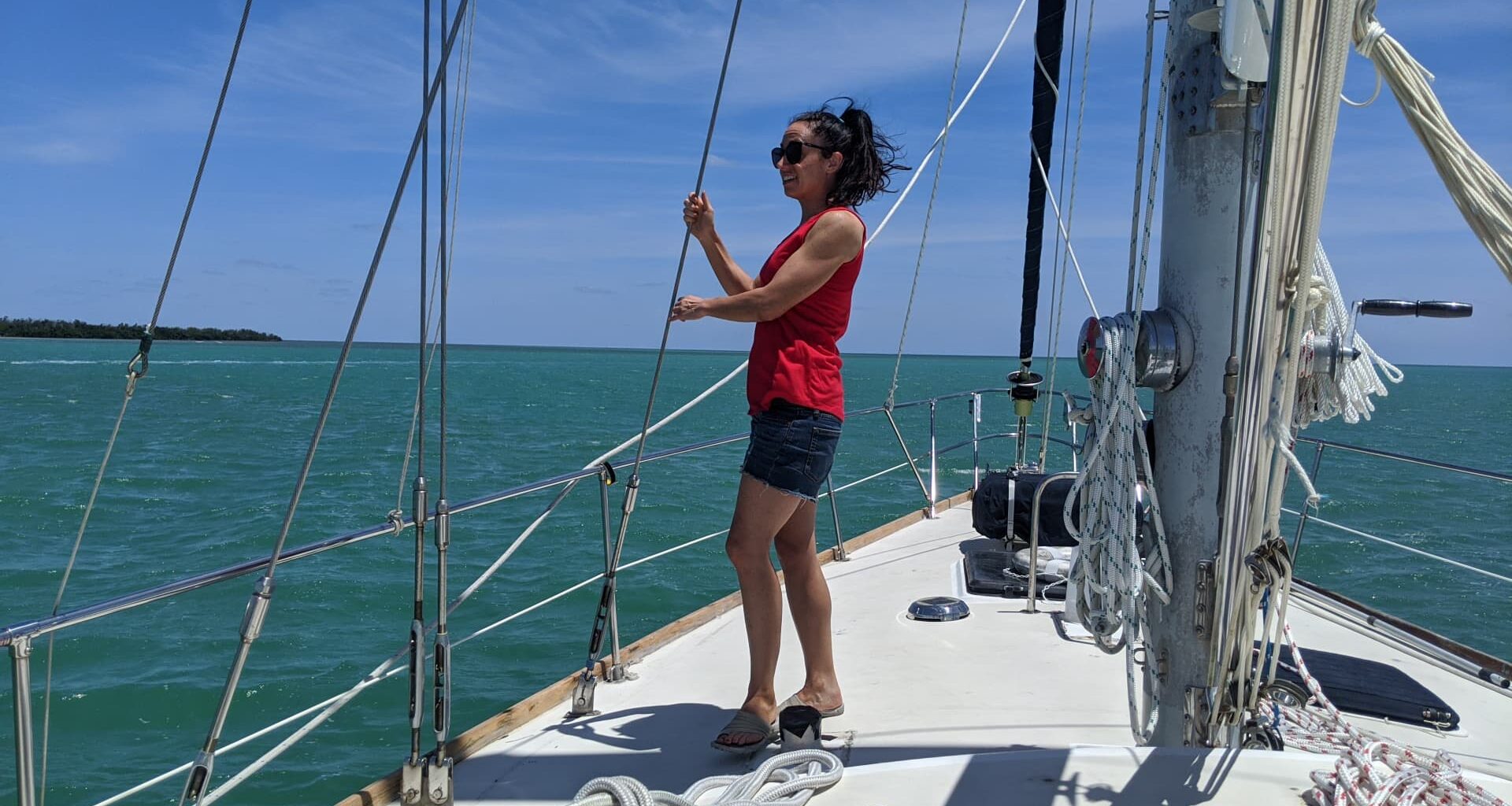 We pay $1,200 a month to live on a sailboat in the Florida Keys