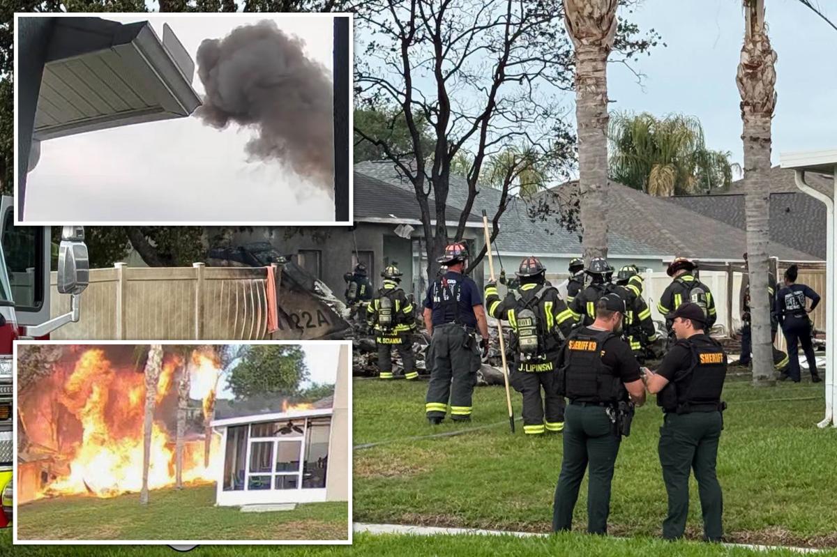 1 dead in fiery plane crash in Florida yard