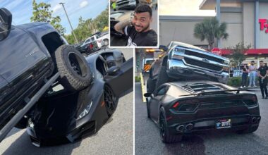 Florida pickup truck crushes $250k Lamborghini in shocking video