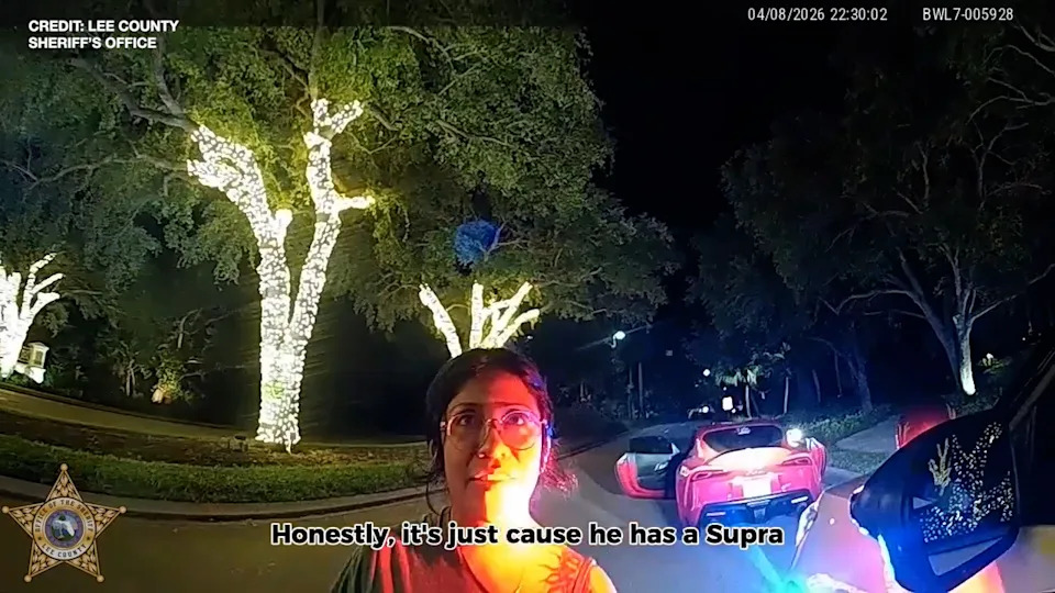 According to body camera footage of the incident, when a deputy asked why she Lopez was speeding she said "Honestly, it's just cause he has a Supra, and then I thought it was all right to go fast and everything."