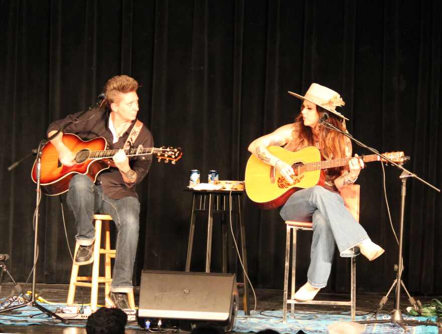 Kelly Neff paired with Shelly Fairchild on several numbers during 'Song & Story' concert.