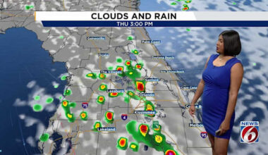 Rain chances spike Thursday afternoon, showers possible through Easter weekend