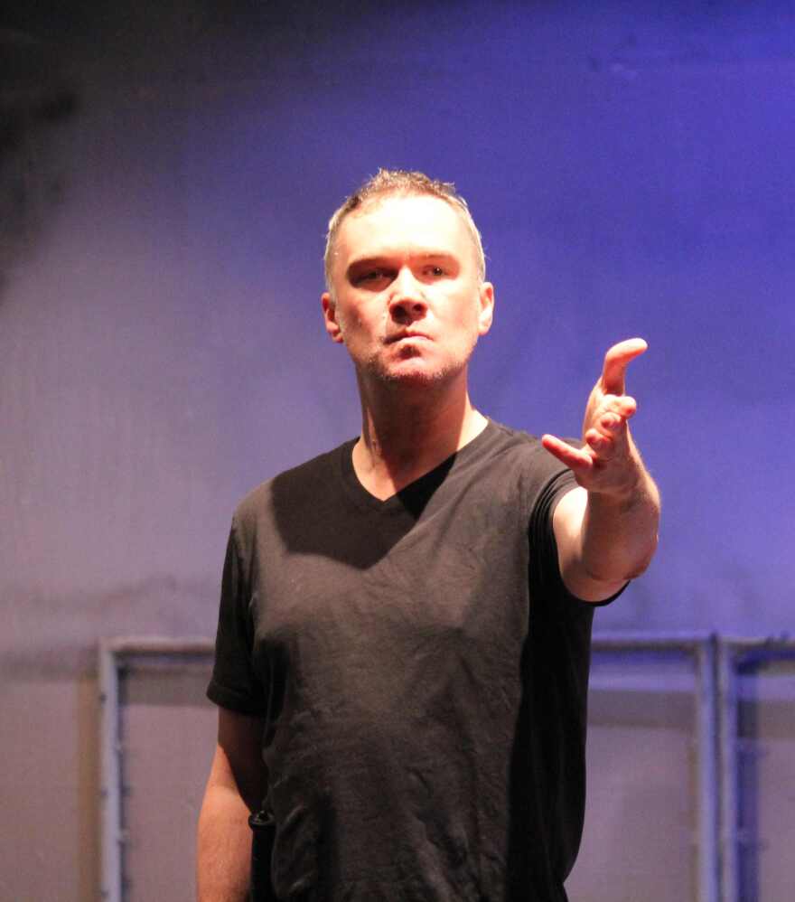 Ryan Adair in the role of Marc Antony in Lab Theater's production of Shakespeare's 'Julius Caesar.'