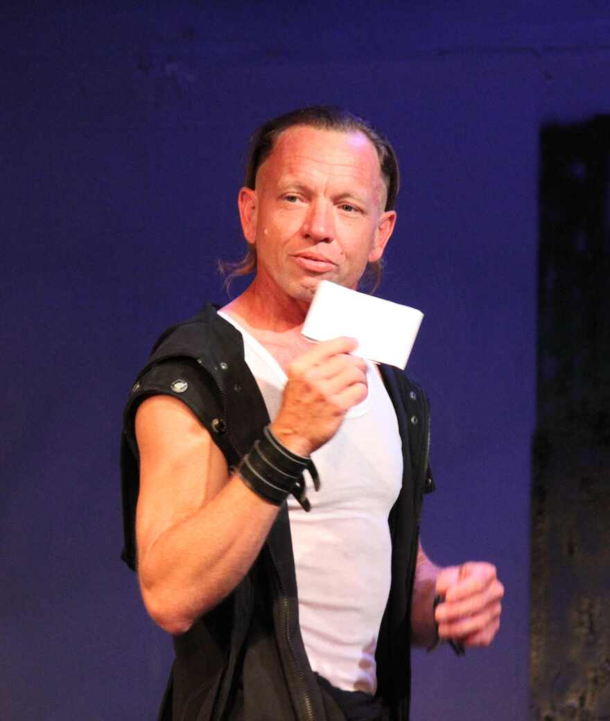 Master manipulator Marc Antony (Justin Larsche) uses Caesar's will to turn the masses against Brutus and his co-conspirators.