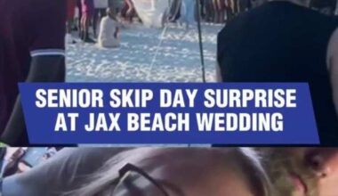 Jacksonville Beach wedding becomes viral moment during ‘Senior Skip Day’