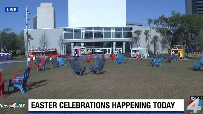 Jacksonville’s largest egg hunt returned at Riverfront Palooza downtown with more than 25,000 eggs