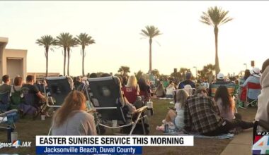 75th annual Jacksonville Beach Sunrise Service draws hundreds Easter morning