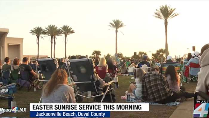 75th annual Jacksonville Beach Sunrise Service draws hundreds Easter morning
