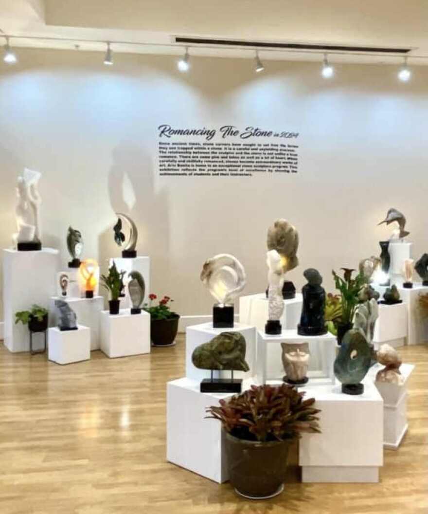 Promotional Photo for 'Romancing the Stone' exhibition.