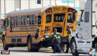 Semi driver says ‘brakes weren’t working’ when he tried to avoid hitting school bus: report
