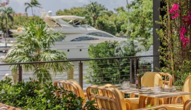 Elia on the River Pairs Coastal Italian Plates with Yacht Views