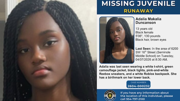Plantation police officers need help finding 13-year-old Seminole Middle School student