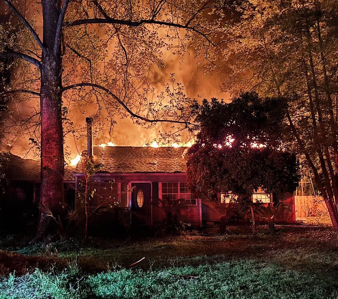 The Tallahassee Fire Department responded to a home on fire at 9:22 p.m. on Tuesday, April 7, 2026.
