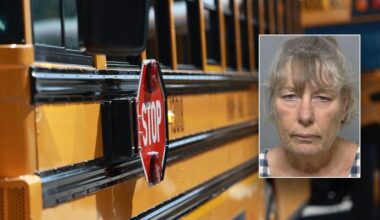 Florida bus driver charged with child neglect after train clips school bus