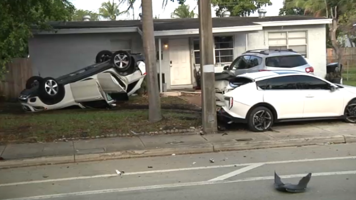 Police chase ends in rollover crash in Fort Lauderdale – NBC 6 South Florida