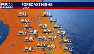 Orlando weather: Temps climbing to the 80s in Central Florida