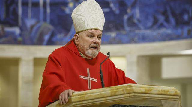 Archbishop Thomas Wenski presides over Good Friday at St. Mary Cathedral on Friday, April 3, 2026, in Miami.