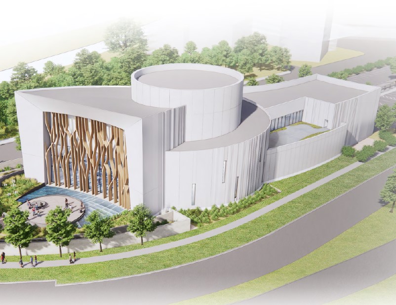 The city-approved plan called for a 44,500-square-foot building, but the...