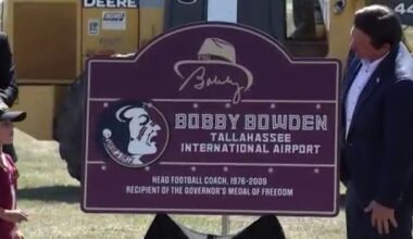 DeSantis renames Tallahassee airport after FSU coaching legend Bobby Bowden