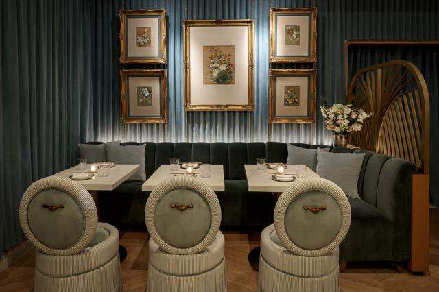 The interior of Mottai, a new Japanese restaurant in Coral Gables.