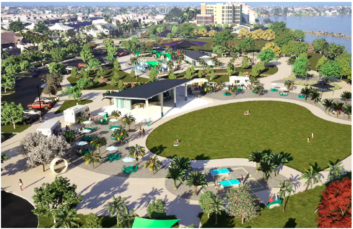 An artist's rendering of the redesigned Jaycee Park in Cape Coral