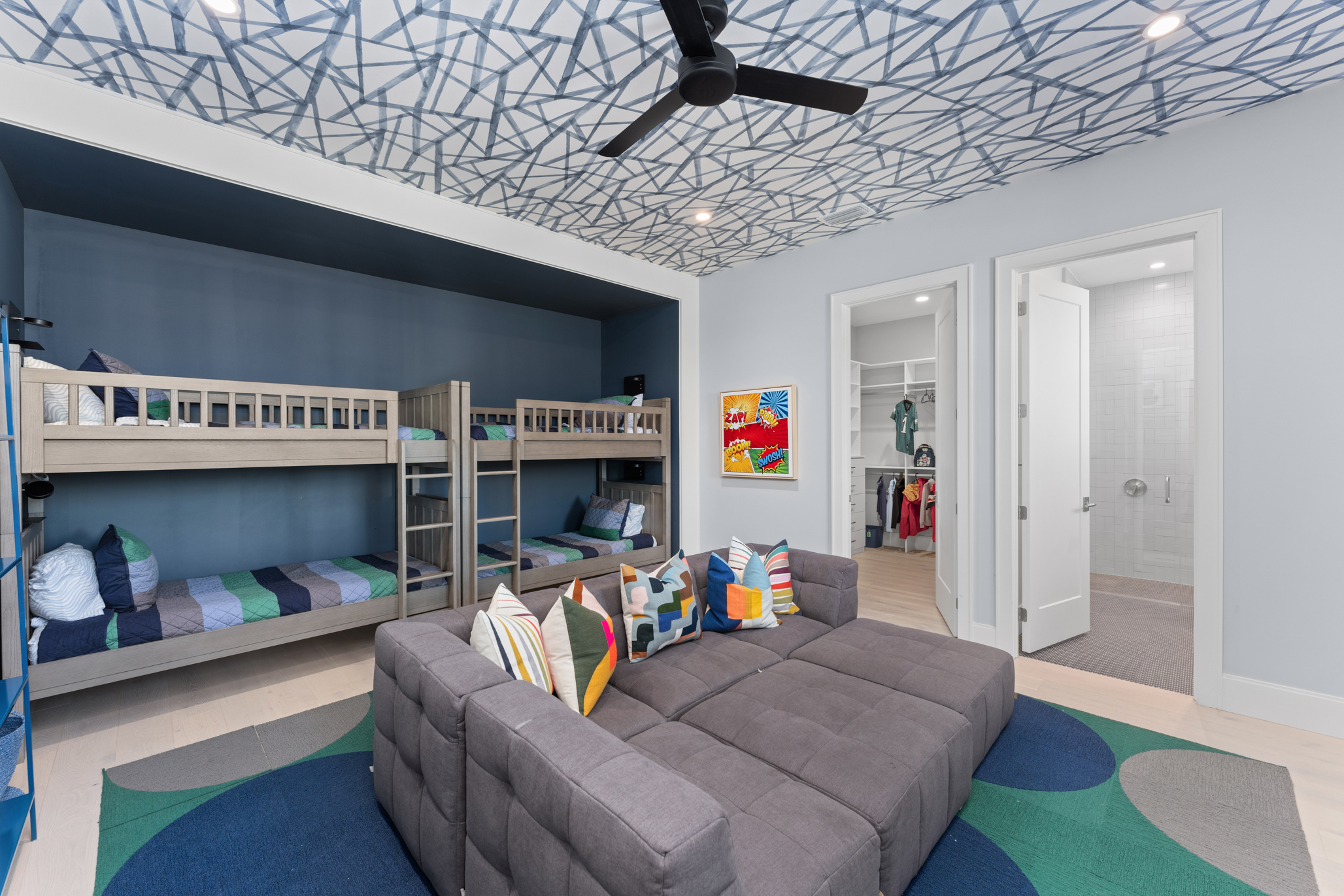 The bunk-room sleeps four and features a gaming lounge. (Photo...