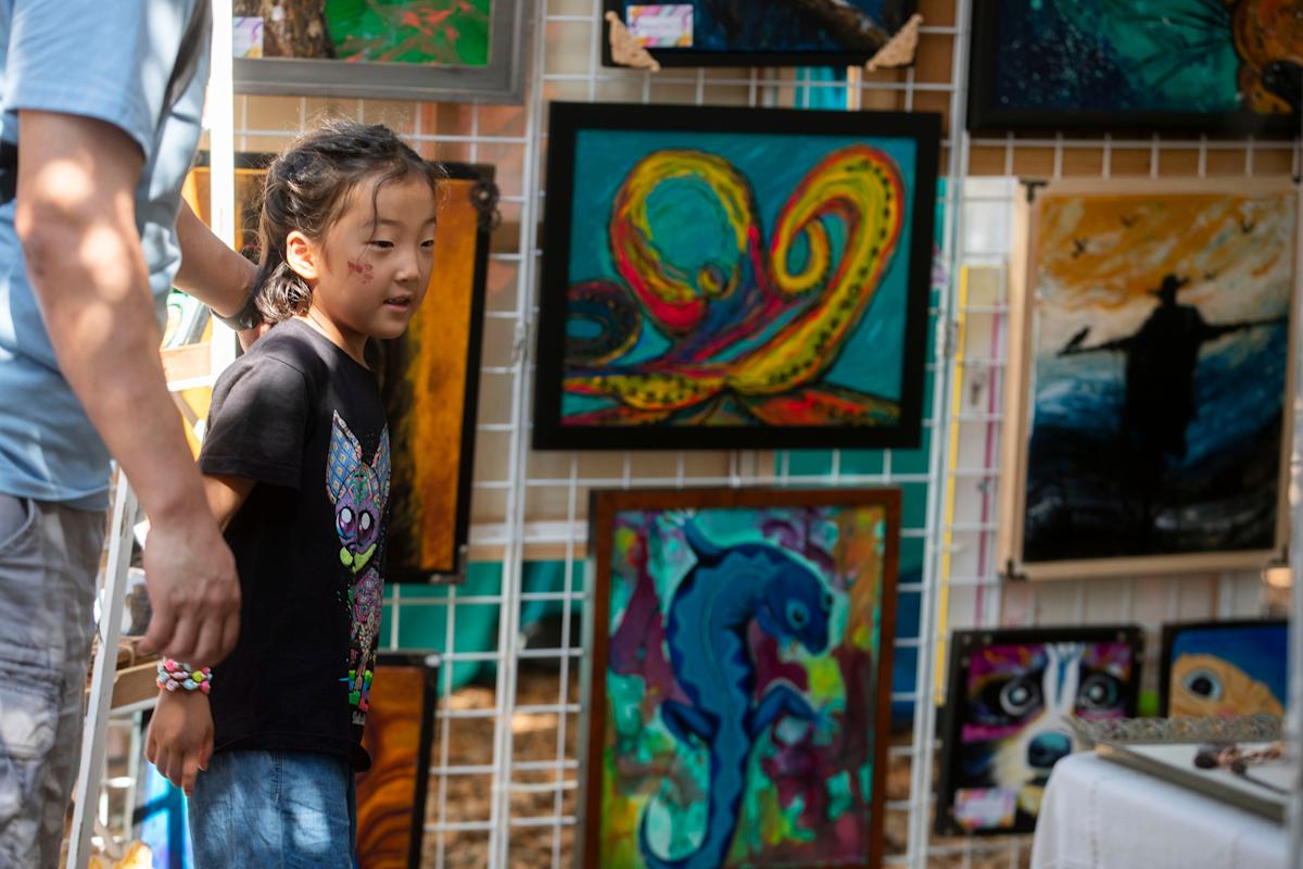 In Downtown Tallahassee, thousands of people strolled through the 25th annual Chain of Parks Art Festival that featured street art, live entertainment and more on Saturday, April 26, 2025.