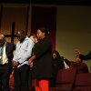 Faith leaders and Haitian community leaders pray at St. John Missionary Baptist Church in Springfield, Ohio, Monday, Feb. 2, 2026, during an event in support of Haitian migrants fearing the end of their Temporary Protected Status in the U.S.