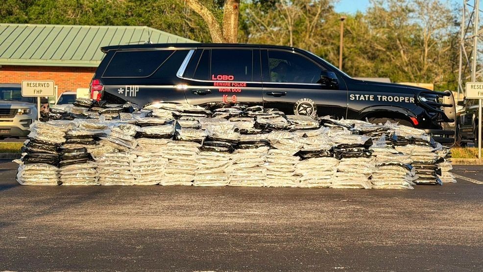 A Florida man was found traveling along with over 2,000 pounds of marijuana on I-75 in Sumter County. (FHP)