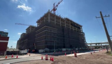 Gasworx development celebrates topping-off for Olivette