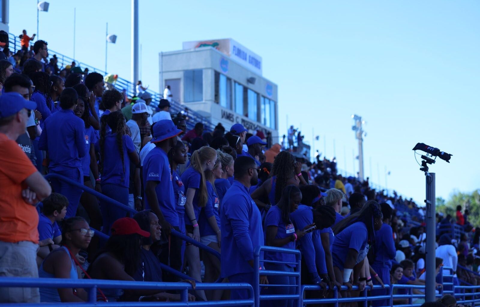 Gabrielle Matthews crosses the finish line first at the track and field Tom Jones Memorial
