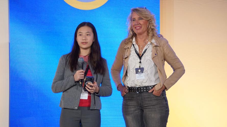 Students present AI project at Edison Awards
