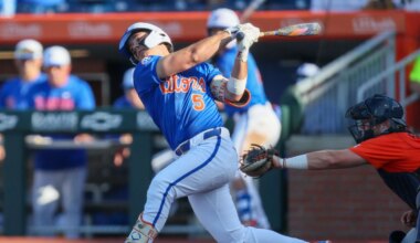 Photo highlights from Florida baseball's Friday home loss to Auburn