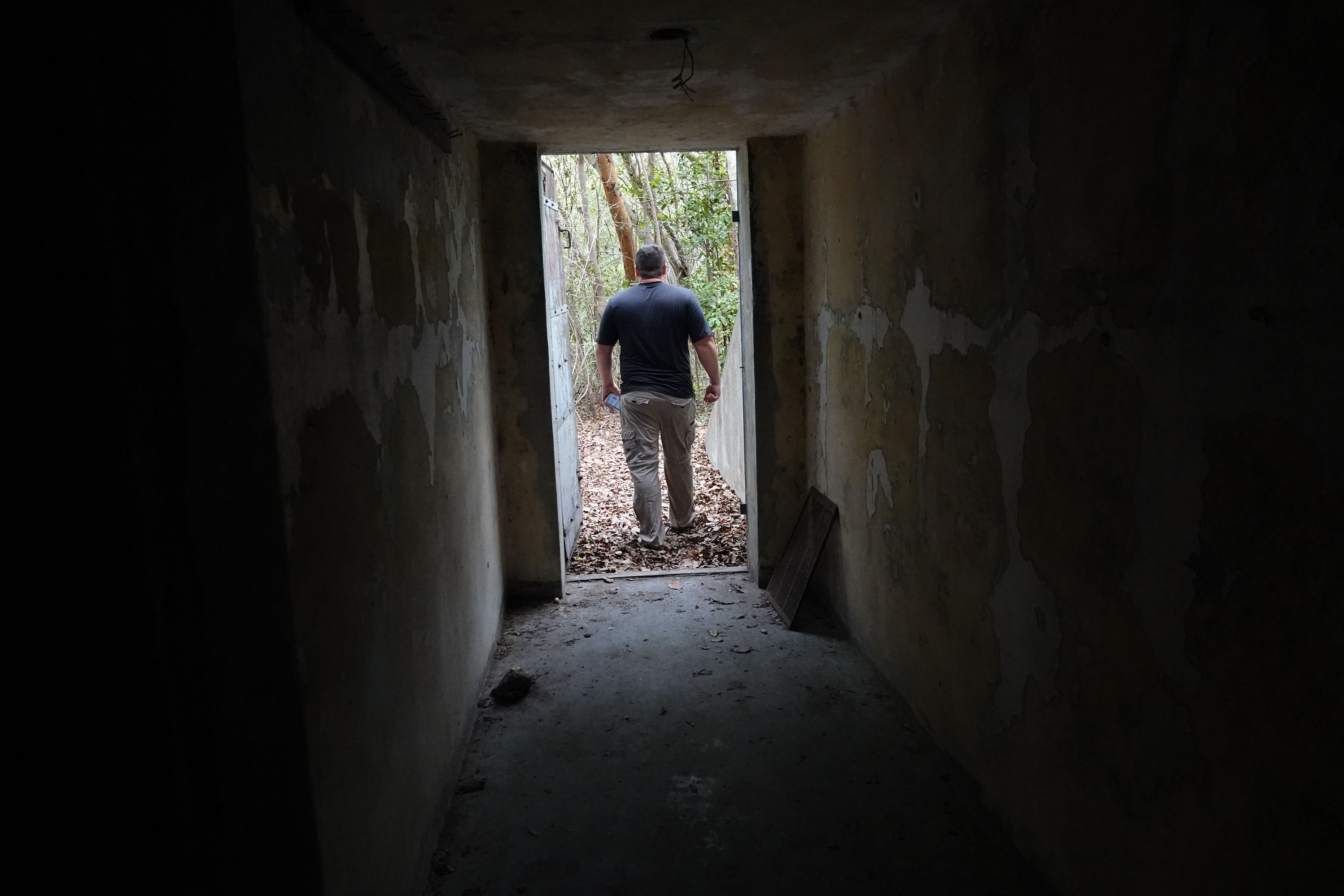 Mike Cove inspects an abandoned Cold War-era Nike missile bunker...