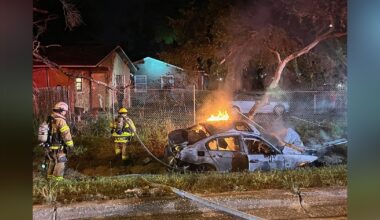 Car catches fire after crashing in ditch on Sligh Avenue: FHP