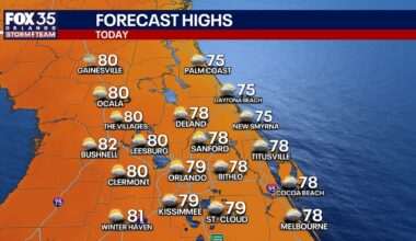 Orlando weather: Cooler start to the week in Central Florida