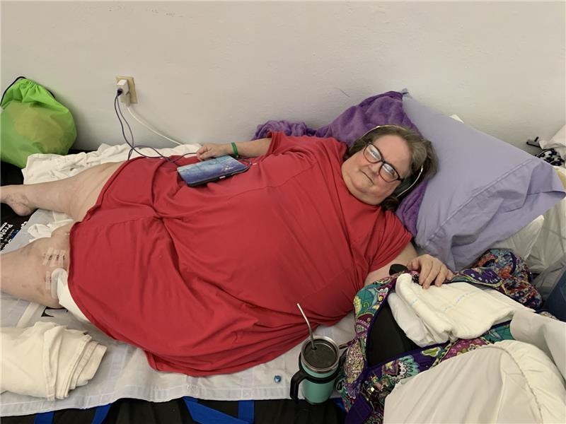 Amy Cordell was placed on a small mattress on a church floor during the evacuation of Aventura at the Bay in September 2024 for Hurricane Helene. The nursing home did not have an approved emergency evacuation plan