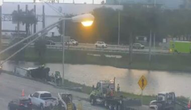 Honda driver cited after semi-tractor trailer rolls over on Turnpike in Broward