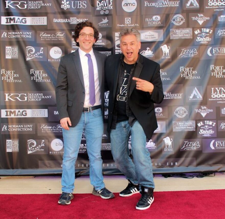 Axelrod with Fort Myers Film Festival Executive Director Eric Raddatz in 2018 following the screening of 'Carol's Last Chance.'