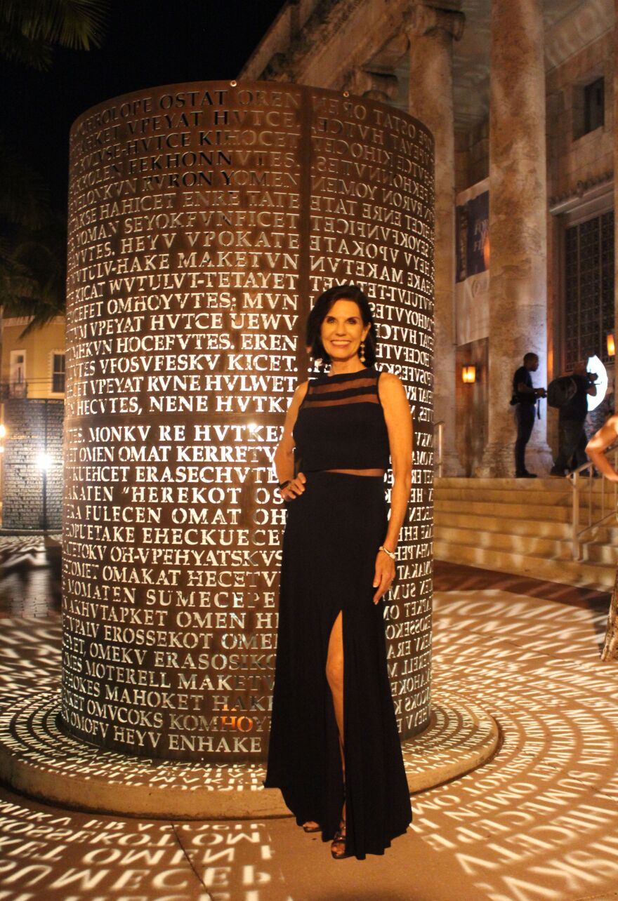 Fort Myers film actor and model Becky Brown under the lights of 'Caloosahatchee Manuscripts' in 2021.