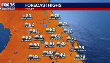 Orlando weather: Warm, mostly sunny across Central Florida