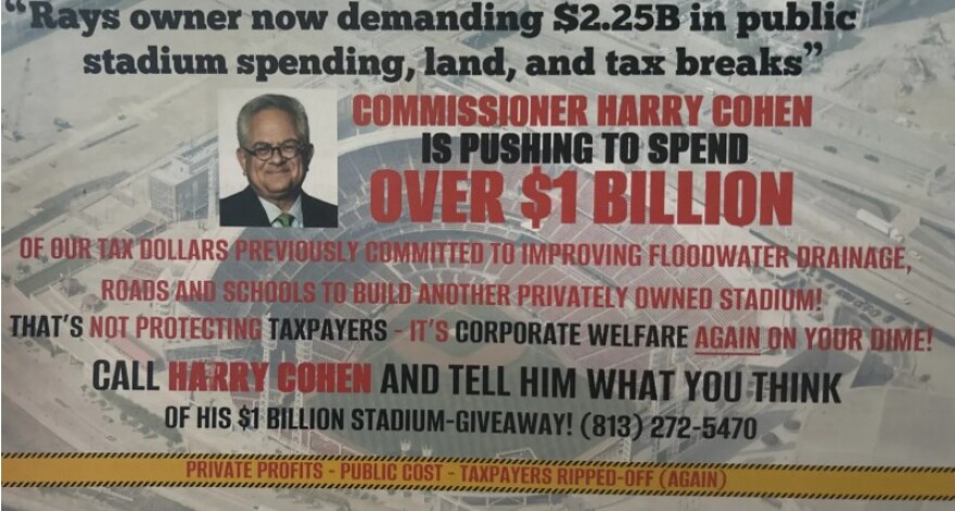 A screenshot of a mailing with bold text that says Commissioner Harry Cohen is pushing to spend over $1 billion