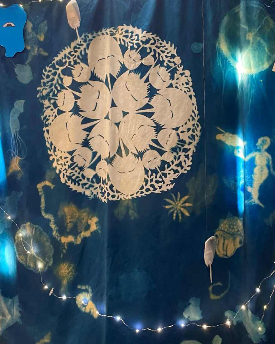 Detail of Pat Collins painting.