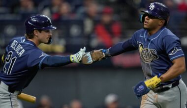Ryan Vilade has 3 hits, drives in 2 runs as Tampa Bay beats Cleveland 3-2 to extend win streak to 5