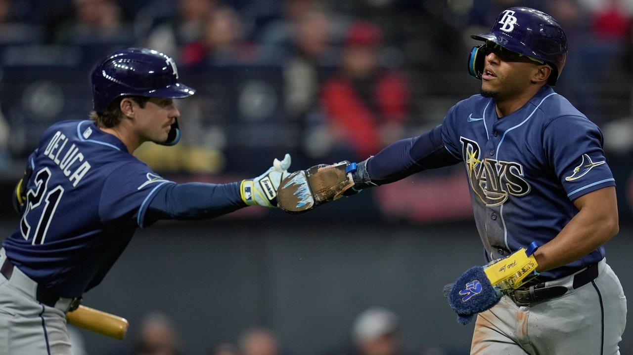 Ryan Vilade has 3 hits, drives in 2 runs as Tampa Bay beats Cleveland 3-2 to extend win streak to 5