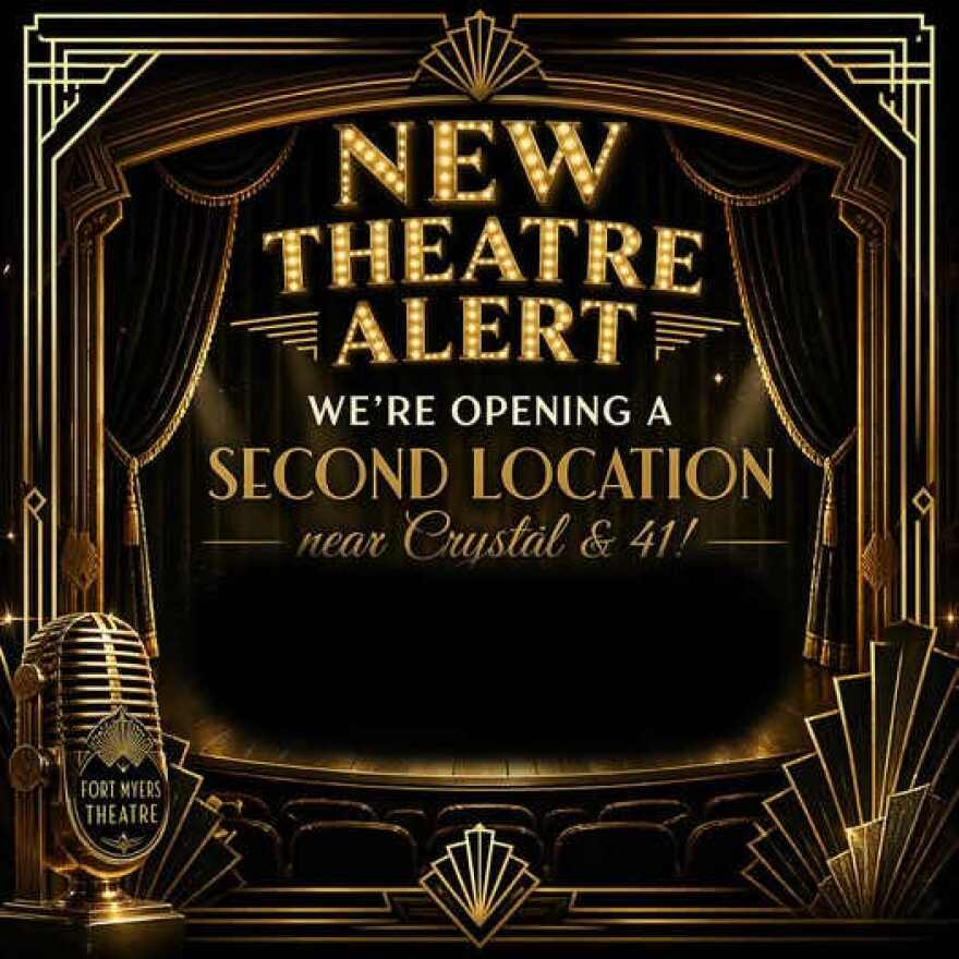 Fort Myers Theatre Graphic Announcing New Location