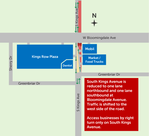 South Kings Ave. Open South Of Bloomingdale Ave. On Thursday