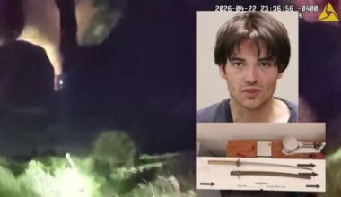 Bodycam footage shows arrest of arson suspect in Florida
